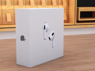 Box AirPods 3D model