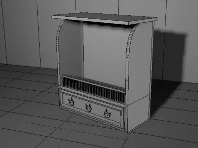 furniture cupboard Low-poly 3D model