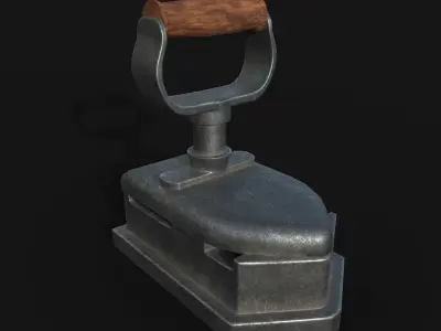 old iron Low-poly 3D model