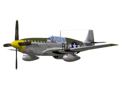 North American P-51B Mustang 3D model