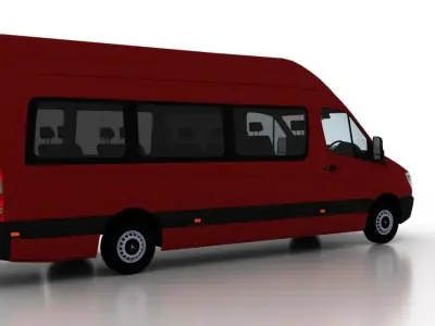 Mercedes Benz Sprinter L4H3 2009 Passenger UK 3D model