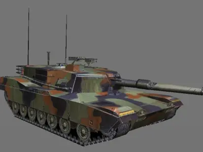  M1A1 Abrams tank low-poly 3d model Low-poly 3D model