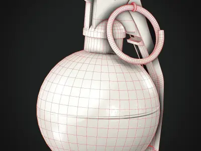 Frag Grenade Low-poly 3D model shop
