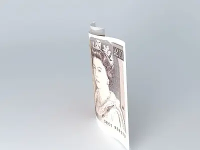 English Tenner 1990  Free 3D model