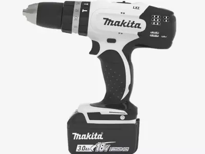 Makita DHP453RFEW Cordless Hammer Drill Low-poly 3D model