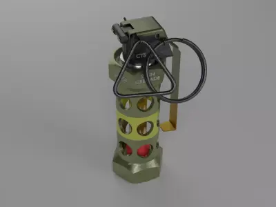 Stun Grenade Low Poly 3D Model Low-poly 3D model