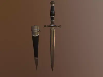 knife-02 sword Low-poly 3D model