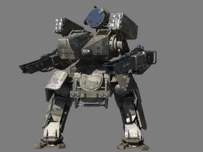 Mech-Tank 2 armored robot 3D model