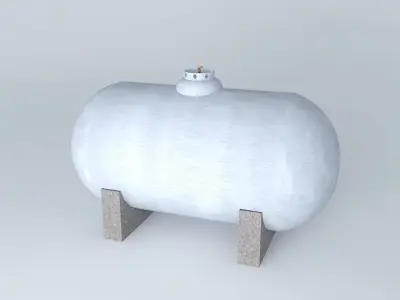 Large residential propane tank Free 3D model