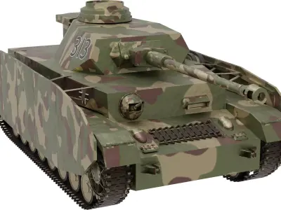 Panzer IV Ausfuehrung H Free 3D model