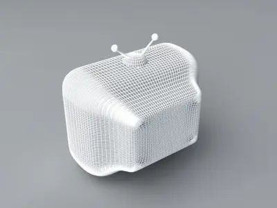 Retro TV 3D model