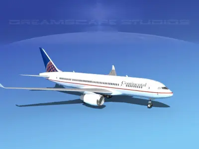 Boeing 787-8 Continental 3D model