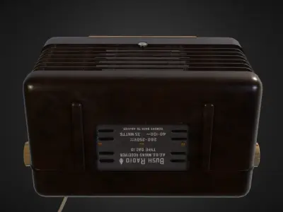 1950 Bush DAC10 Vintage Radio Free 3D model