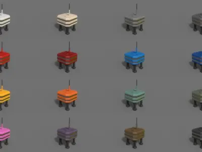 PBR Sci-Fi Building A12 Low-poly 3D model