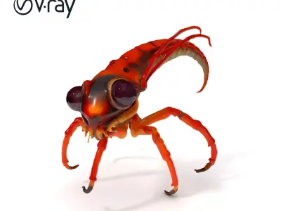 Alien Insect Creature Model Pack Low-poly 3D model purchase