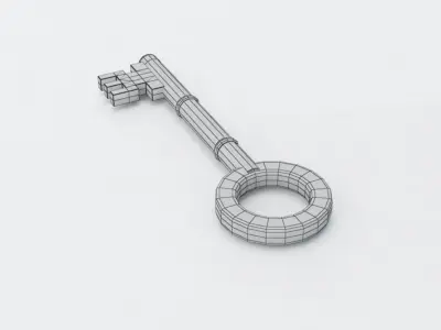 Gold key business 3D model