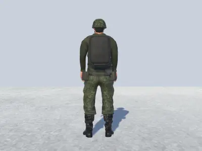 soldier Avatar Rigged Low-poly 3D model