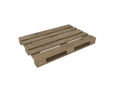 Europallet wooden pallet Free low-poly 3D model