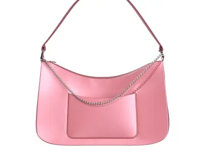 Pink Satin Tote Bag 3D model