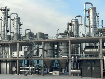 Refinery Unit 1 PBR 3D model