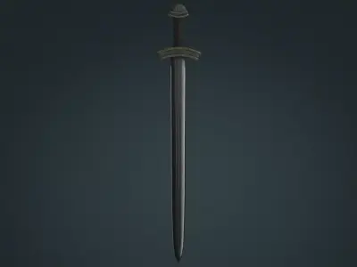 Viking Sword C - Fantasy Weapon Low-poly 3D model