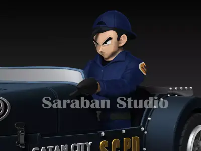 Gohan Car Police - STL File For 3DPrinting 3D print model