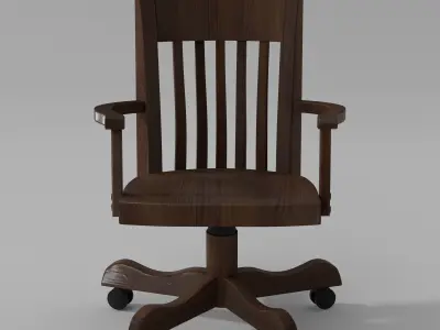Vintage Bankers Chair 3D model