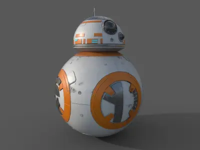 StarWars - BB8- Droid - game ready- lowpoly detailed Free low-poly 3D model