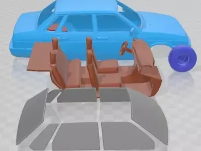 VAZ Lada 21099 1990 Printable Car 3D print model
