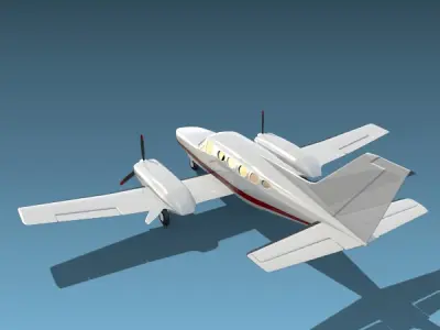 Cessna Chancellor private airplane 3D model