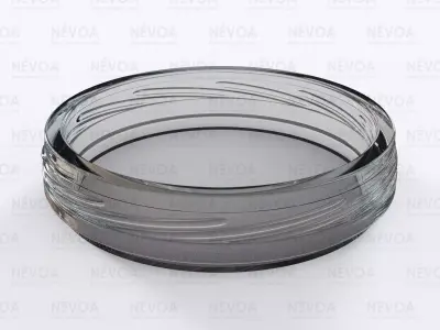 Glass finish - GME 28 01 - 51 mm - Press On vacuum seal finish 3D model