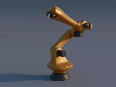 Industrial robot Low-poly 3D model buy