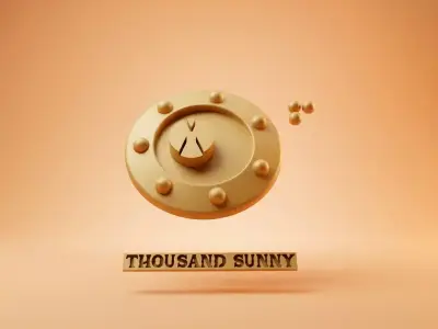 Thousand Sunny One Piece 3D Printable Model STL OBJ 3MF 3D print model