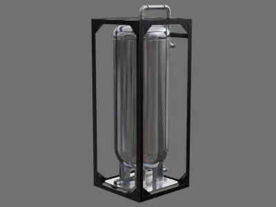 Oil Storage 1E Low-poly 3D model