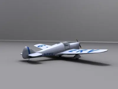 Miles-Whitney-Straight airplane Low-poly 3D model