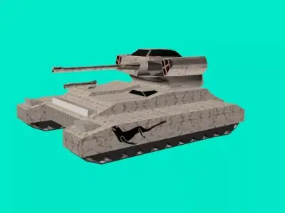 Juggernaut tank Low-poly 3D model