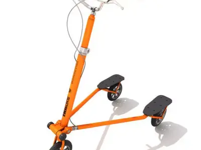 trikke orange scooter 3D model