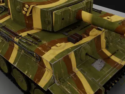 Tiger 131 Low-poly 3D model by ozkanadaart