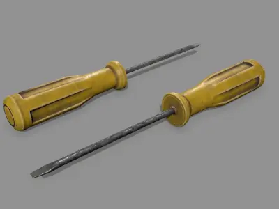 screwdriver Low-poly 3D model 23