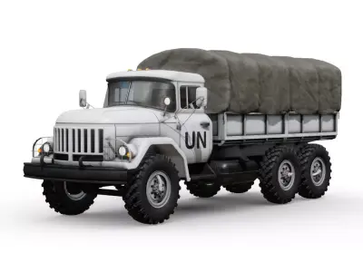UN Supply Truck Low-poly 3D model