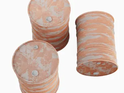 Gasoline Barrels 3D model