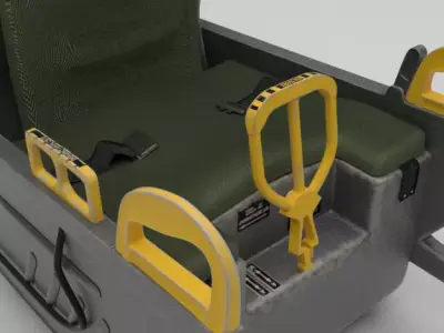 Aces II Ejection Seat Free low-poly 3D model
