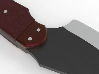 KNIFE Low-poly 3D model 14
