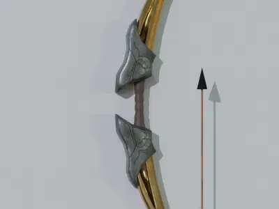 Bow and Arrow Low-poly 3D model buy