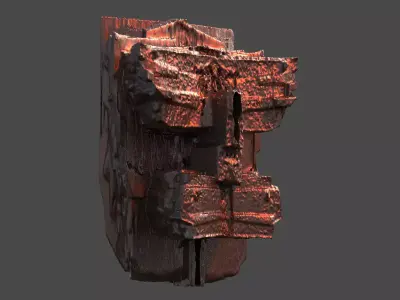 Ancient Mayan carving Wall Art 2  3D model