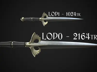 Melee Weapon Set A5 3D Model Pack