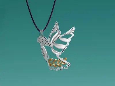 Jewelry pendant bird for 3D printing Free 3D print model