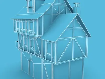Medieval Building 25 Barbican Low-poly 3D model