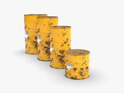 Chemical barrels Low-poly 3D model buy