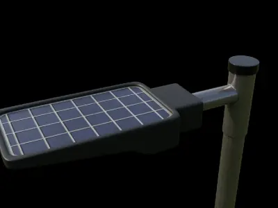 Street lamp 3D model Free low-poly 3D model